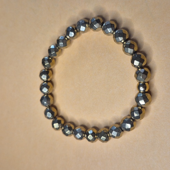 3 BRACLETS,7 1/2" HEMATITE,BRONZITE,GOLD,NT UNISEX - Picture 3 of 6